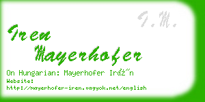 iren mayerhofer business card